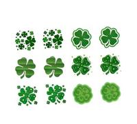 Healeved 72 Pièces Autocollant Trèfle à Quatre Feuilles Autocollants St. du Jour De Patrick De Fête Faux stickers Décalcomanie Pvc Auto-adhésif