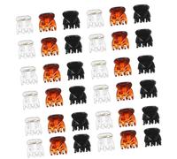 Healeved 72 Pièces Lot de Pinces à Cheveux Mini Griffes Couleur Assortie Petite avec Base Carrée Antidérapante pour Maintien Solide Accessoires Coiffure pour Femmes et Filles Noir Brillant