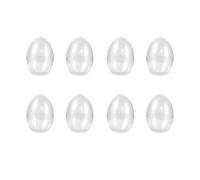 Healeved 8 Pièces Boîte à Bonbons en Plastique Transparent pour Pâques, Forme Œuf Créative, Texture Fine, Hermétique, pour Fêtes D'anniversaire et Noël, Taille Moyenne