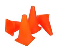 Healeved 8 Pièces Cônes de Sécurité Orange en Plastique PE pour Entraînement de Football Base Large, Haute Visibilité, Installation Rapide, pour Sports et Coordination des Garçon et Filles