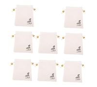 Healeved 8 Pièces de Rangement Lin Pochette Petite Multi Usage pour Bijoux et Cosmétiques Coton Lin Durable Rangement Maquillage et Accessoires Camping et Organisation Quotidienne