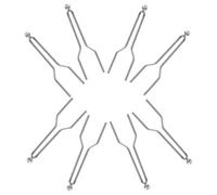 Healeved 8 Pièces Embout de Pyrogravure en Fer Argenté pour Stylo | Compatible Plupart des Modèles, Accessoire de Remplacement, Facile à Transporter Ranger, Finition Argenté