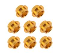 Healeved 8 Pièces Entretoise de Roulement pour Roller Quad, Manchon D’écartement de Roue en Métal Doré, Alésage 8mm, 1,50x1,00x0,80cm, pour Roulements de Roues de Patins en Ligne