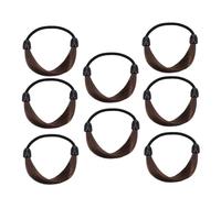 Healeved 8 Pièces Hair Rope For Elastic Synthetic Ponytail Wraps Invisible No-damage Hair Ties For Teens Secure And Natural-look