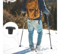 Healeved 8 Pièces Hiking Pole Rubber Tips Inner Diameter Non-Slip Replacement Walking Stick End Caps for Trekking Camping Outdoor Stability