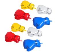 Healeved 8 Pièces Lot de Ballons en Forme de Mitaines de Boxe Métalliques Décoration de Fête Thème Boxe Fournitures pour Anniversaire et Événements Sportifs