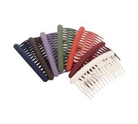 Healeved 8 pièces Peignes Latéraux Décoratifs pour Femmes Lot de Peignes pour Cheveux Fins Fixation de Frange Accessoires de Coiffure Noir Crème Bleu Marine Vert Pomme Orange