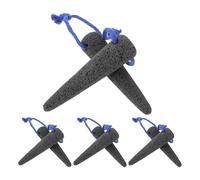 Healeved 8 Pièces Pierre Volcanique Noire de Cône pour Éliminer les Callosités et Cors, Exfoliation Douce Maison Salle de Bain