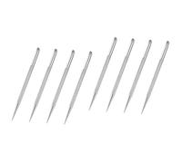 Healeved 8 Pièces Poussoir D'art D'ongle Pousse-cuticules à Double Extrémité Outils à Ongles Para Nettoyant Repousse Cuticules Outil De Nettoyage Des Ongles Tondeuse Silver Acier Inoxydable