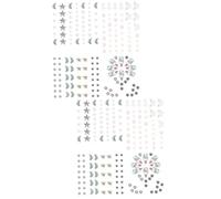 Healeved 8feuilles Stickers De Gemmes Faciales Autocollantes Pour Yeux Décoration De Visage Et Strass Et Bijoux Éblouissants Pour Maquillage Festif