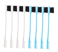 Healeved 8pièces Brosse De Maquillage Pour Sourcils Et Cils Outils De Beauté Multifonctions Brosse à Sourcils à Double Embout Accessoires De Maquillage Pratiques Blanc Bleu
