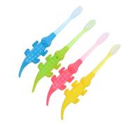 Healeved 8pièces Brossettes Dentaires Garçon Fille Brosse à Dents Douce Forme De Crocodile Pour Garçon Fille Accessoires De Nettoyage Dentaire Colorés