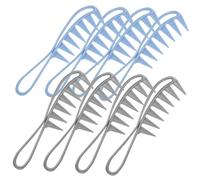 Healeved 8pièces Large Tooth Detangler Comb Set Anti-static Hair Styling Comb for Wet Dry Use for All Hair Types Women Men Kids