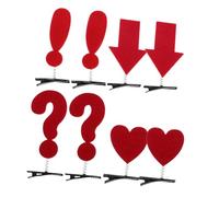 Healeved 8pièces Pinces à Cheveux avec Motifs de Points Interrogation Cœurs Accessoires pour Femmes et Adolescentes Design Amusant et Polyvalent