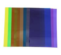 Healeved 9 Feuilles de Cellophane Colorées A3 en PVC Transparent Film Cellophane Multicolore pour Loisirs Créatifs Emballage Présent et Décoration Papier d'Emballage Solide et Lumineux