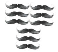 Healeved 9 Pièces Faux Barbe Réaliste pour Hommes Accessoires de Cosplay Amusants pour Fête Halloween et Événements Spéciaux