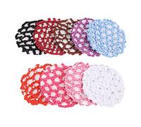 Healeved 9pièces Filets à Chignon Et Filles Accessoires Élégants Rouge Noir Blanc Rose Bleu Café Rose