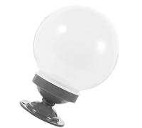 Healeved Abat-jour à Montage sur Poteau en Acrylique Blanc, Forme Globe Simple, Protection la Poussière, pour Éclairage Extérieur Jardin et Terrasse