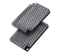 Healeved Accessoire Rétro-réfléchissant Carré Noir pour Capteurs Photoélectriques Technologie de Réflexion Miroir en Abs et Acrylique, Pack de 2 pour Équipements de Sécurité Routière