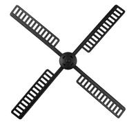 Healeved Accessoires Résistantes Jardin à Plastique de Moulin pour Vent Noir, Pales D'éolienne Waterproof, Ambiance Estivale pour Décoration Extérieure