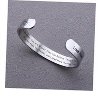 Healeved Acier Titanium Écriture My Daughter Bracelet Ouvert Élégant pour Acier Inoxydable pour Spéciaux