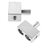 Healeved Adaptateur de Câble Audio pour Amplificateur de Voiture Double Calibre en Alliage D’Aluminium Réducteur D’Entrée Haute Puissance 2 Pièces Connecteurs Résistants à la Chaleur