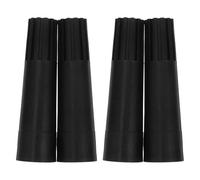 Healeved Adaptateur pour Manche de Raclette 4 Pièces en Plastique Noir Extrémités de Poignée Filetées pour Accessoires Manche Télescopique, Connexion Facile et Fixation Sécurisée