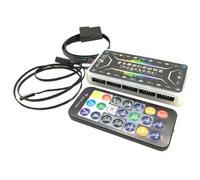 Healeved Adaptateurs de Concentrateur de Périphériques Argb Multi-Voies en Abs Noir, Hub Argb Multiport Facile à Installer pour DIY, Vacances