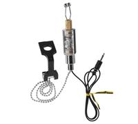 Healeved Alarme de Touche pour Canne à Pêche Mer Clochettes de Pêche Lumineuses en Acier Inoxydable Transparent L 2600 Indicateurs de Morsure Sonores et Lumineux pour Nocturne