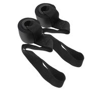 Healeved Ancrage de Porte pour Fitness en Sangle PVC Noire Lot de 2 Sangles d'Entraînement Élastiques Résistantes Coutures Renforcées pour Entraînement à Domicile et Musculation