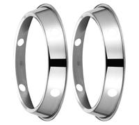 Healeved Anneaux Wok en Acier Inoxydable 2pcs pour Cuisinière à Gaz, Support Stable et Résistant la Chaleur, Accessoire la Cuisine Facile à Nettoyer, Cuisine