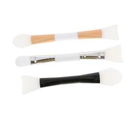 Healeved Applicateurs de Masque Visage en Silicone Double Extrémité Lot de 3 Brosse Souple et Matériaux Respectueux Peau Couleur Aléatoire pour Soins Visage