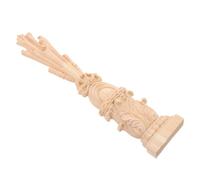 Healeved Applique Décorative en Bois Sculpté Motifs Baroques, Facile à Installer, Design Polyvalent pour Meubles, Colonne Élégante 6x30 Cm, Décoration Intérieure Raffinée