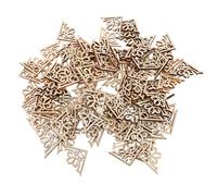 Healeved Appliques D’angle en Bois Non Peint 150 Pcs Décorations Sculptées pour Albums, Livres et Meubles Autocollants de Protection pour Coins Incrustations Bois Bricolage et Décoration