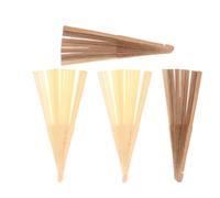 Healeved Armatures D’Éventail Pliables en Bois Naturel 4 Pcs - Cadre Décoratif Artisanal pour Ventilateur à Main DIY - Fournitures Légères et Résistantes pour Projets Créatifs et Usage