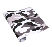 Healeved Autocollant Camouflage Noir et Blanc pour Voiture 152X30 CM Vinyle Adhésif Décoratif Résistant pour Carrosserie Autocollant Créatif Personnalisé pour Capot et Tableau de Bord