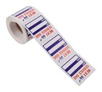 Healeved Autocollant de Rappel de Vidange d'Huile Automobile Bleu Étiquette d'Entretien Adhésive Imperméable Rouleau de 300 Pièces Autocollant d'Échéance pour Vitre de Voiture