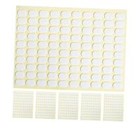 Healeved Autocollants à Pointe Française Double Face Transparent 6 Feuilles Ovales Adhésifs Pour Support à Ongles Accessoires Nail Art Professionnels