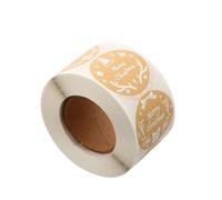 Healeved Autocollants de Noël Ronds 15 Pouces Rouleau de 500 Étiquettes Autocollantes Joyeux Noël Étiquettes d'Emballage Adhésives pour Décoration Festive et Présents DIY