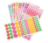 Healeved Autocollants en Papier Washi à Motifs Floraux pour Scrapbooking, 12 Feuilles Colorées en Formes Géométriques, sans Résidu, pour Décorer Enveloppes et Présents