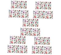 Healeved Autocollants Temporaires Noirs à Motif De Et De Fleurs Décorations Pour Le Corps Fournitures De Fête d 39 Anniversaire