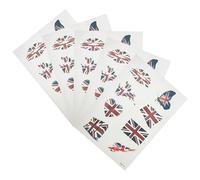 Healeved Autocollants Visage Drapeau Royaume-uni, Lot 5 Pièces, Tatouages Temporaires Décoratifs, Accessoires Pour Fans De Football Lors Des Matchs