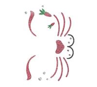 Healeved Autocollants Visage Lapin De Pâques Taille Unique Maquillage Temporaire Pailleté Garçon Et Filles Fêtes Cosplay Décoration Scène