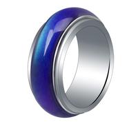 Healeved Bague d'Humeur Changeante 8Mm pour Homme Anneau à Changement de Couleur Selon Température Bague d'Humeur pour Femmes et Garçon et Filles Accessoire Mode Multifonctionnel