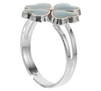 Healeved Bague Garçon Fille Fantaisie Changeant de Couleur Effet Thermosensible avec Trèfle à Quatre Décoratif Cadeau Anniversaire Fille