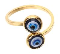 Healeved Bague Œil Inoxydable Anneau Ouvert Vintage pour Femme Accessoire de Mode Élégant et Confortable Breloque Adaptable