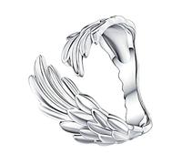 Healeved Bague Ouverte Réglable en Argenté S925 pour Femme Bijoux Élégants de Saint-Valentin Design Adaptée à Toutes Occasions