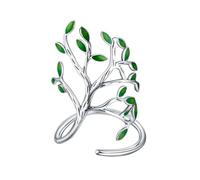 Healeved Bague Réglable Femme En Alliage, Anneau Ouvert Feuilles Et Branches, Bijou Vintage Décoratif Blanc Platine, Style Forêt, Présent Fête Et Usage Quotidien, Taille Ajustable