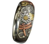 Healeved Bague sculptée rétro bijoux bague anneaux de libellule bague fleur Anneau de doigt bague femme bagues pour les femmes bague personnalisée bague fille bague libellule alliage