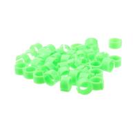 Healeved Bagues D'identification en Plastique Vert pour Pigeon 100 Légères et Faciles à Poser, Anneaux de Jambe Lot de 100 Pièces pour Gestion Avicole et Élevage